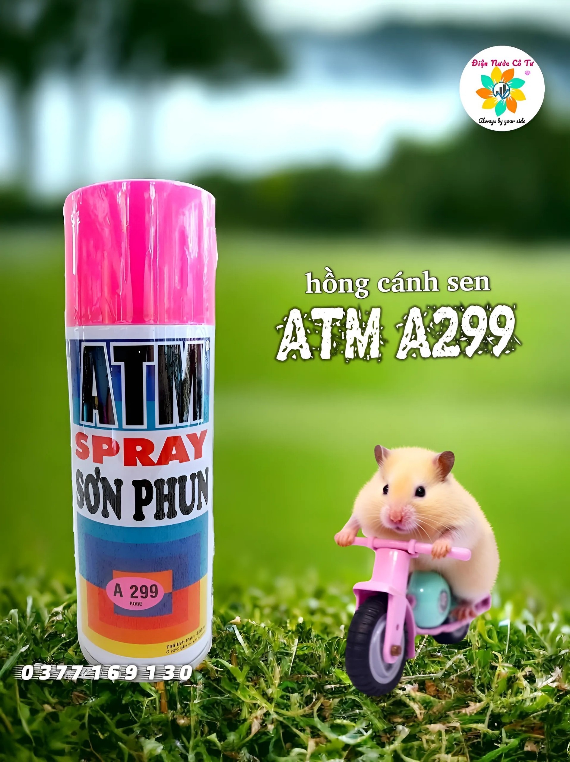 Sơn xịt atm spray màu hồng a299