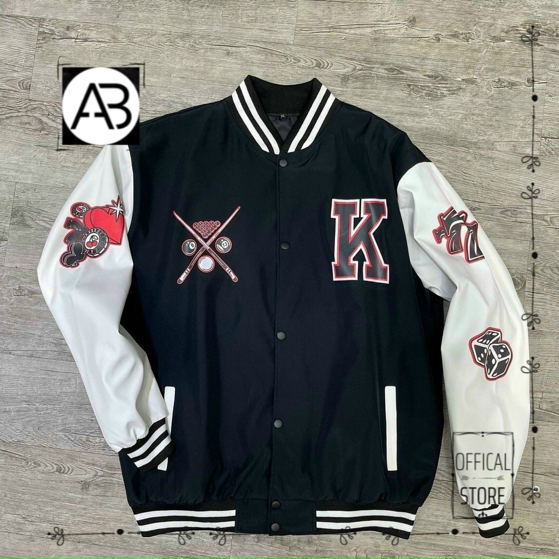 Áo khoác dù bomber nam nữ chữ 'k' dáng bóng rổ tp081