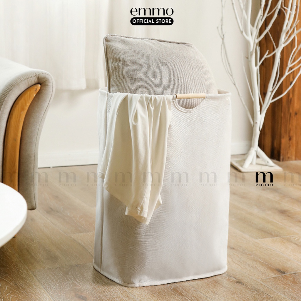 Giỏ đựng đồ giặt, giỏ đựng vải chống thấm nước đa năng emmo – elly