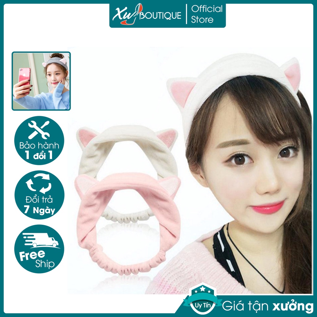 Băng Đô Rửa Mặt Tai Mèo Etude Xinh Xắn Dễ Thương