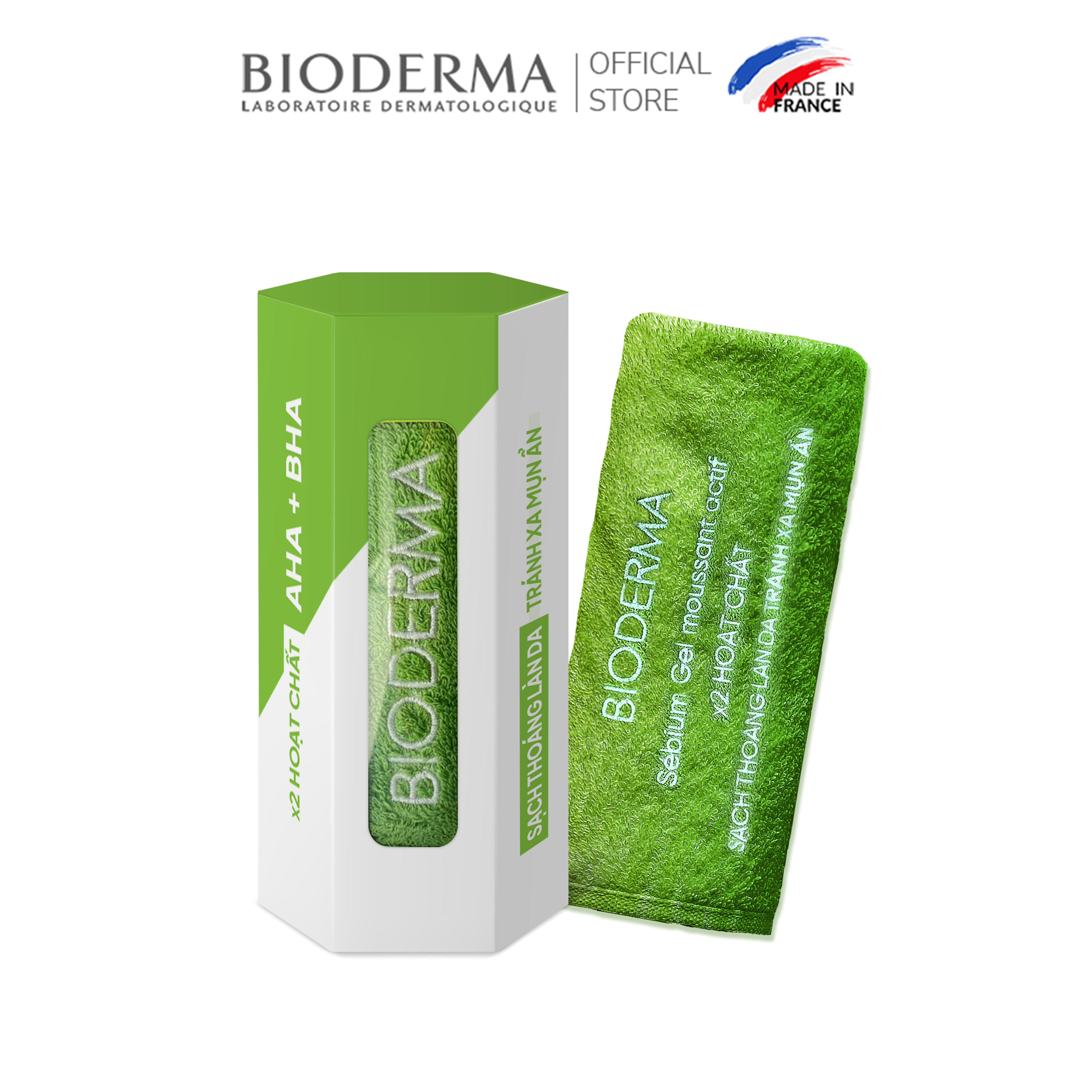 [QUÀ TẶNG KHÔNG BÁN] Khăn mặt cao cấp Bioderma Sébium Gel moussant actif