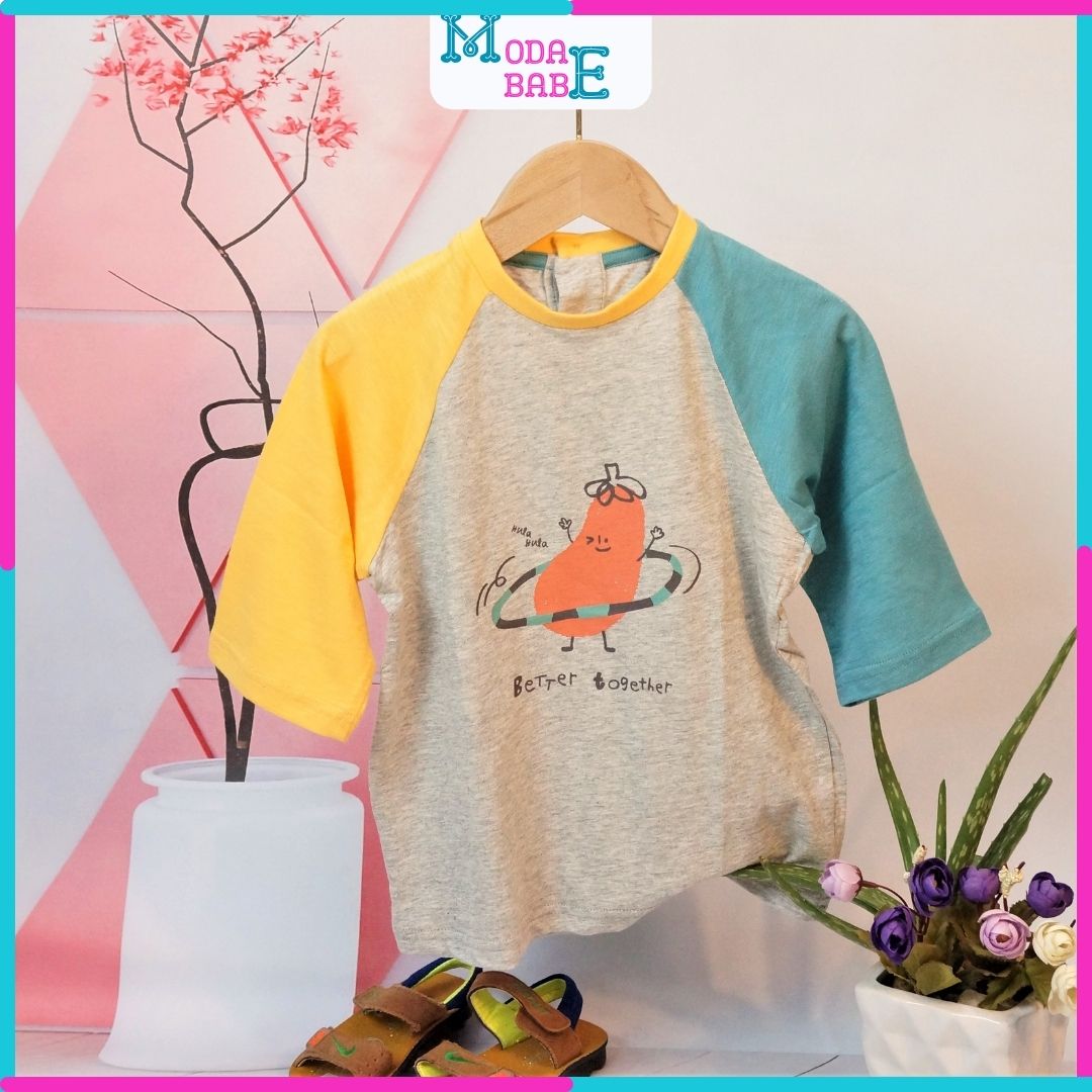 Áo thun tay lỡ cotton form rộng đẹp cho bé trai Agabang xuất hàn-MODAAG17
