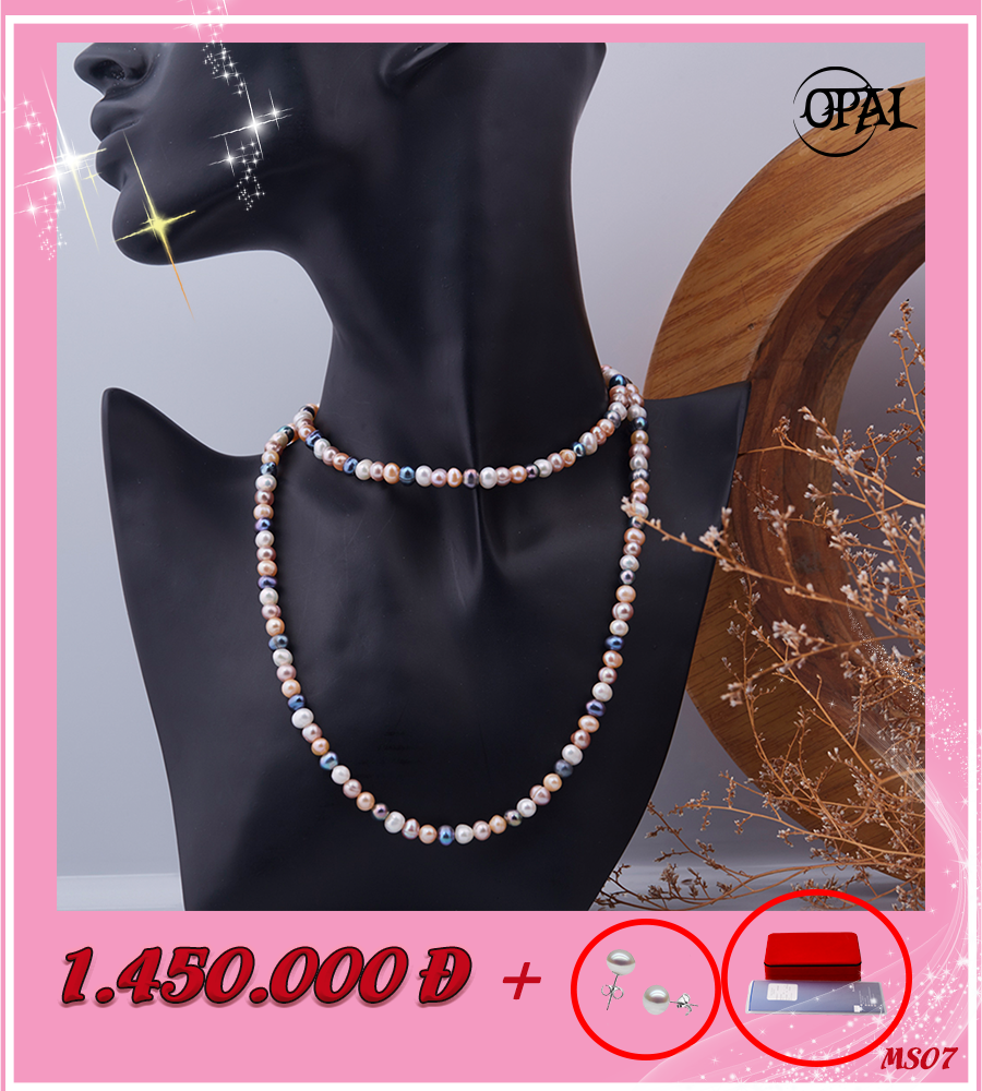 Ms07 - chuỗi vòng cổ ngọc trai opal