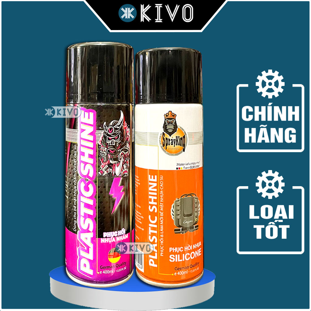 Chai Phục Hồi Nhựa Nhám SprayKing 400Ml CHÍNH HÃNG - Chai Xịt Nhựa Nhám Đen/ Chai Xịt Bóng Xe Máy/ C