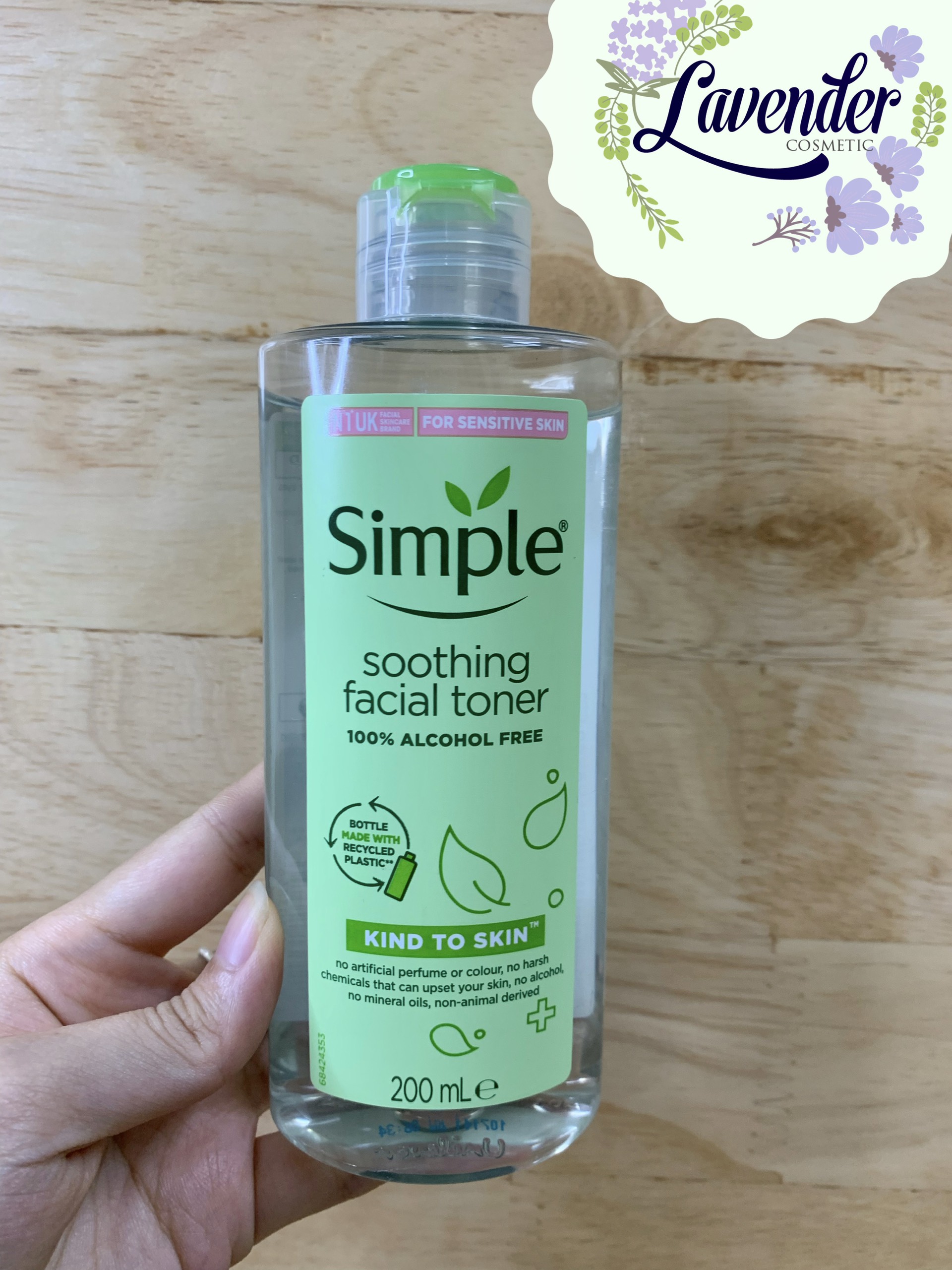 Nước hoa hồng simple cân bằng da dịu nhẹ kind to skin soothing facial toner 200ml