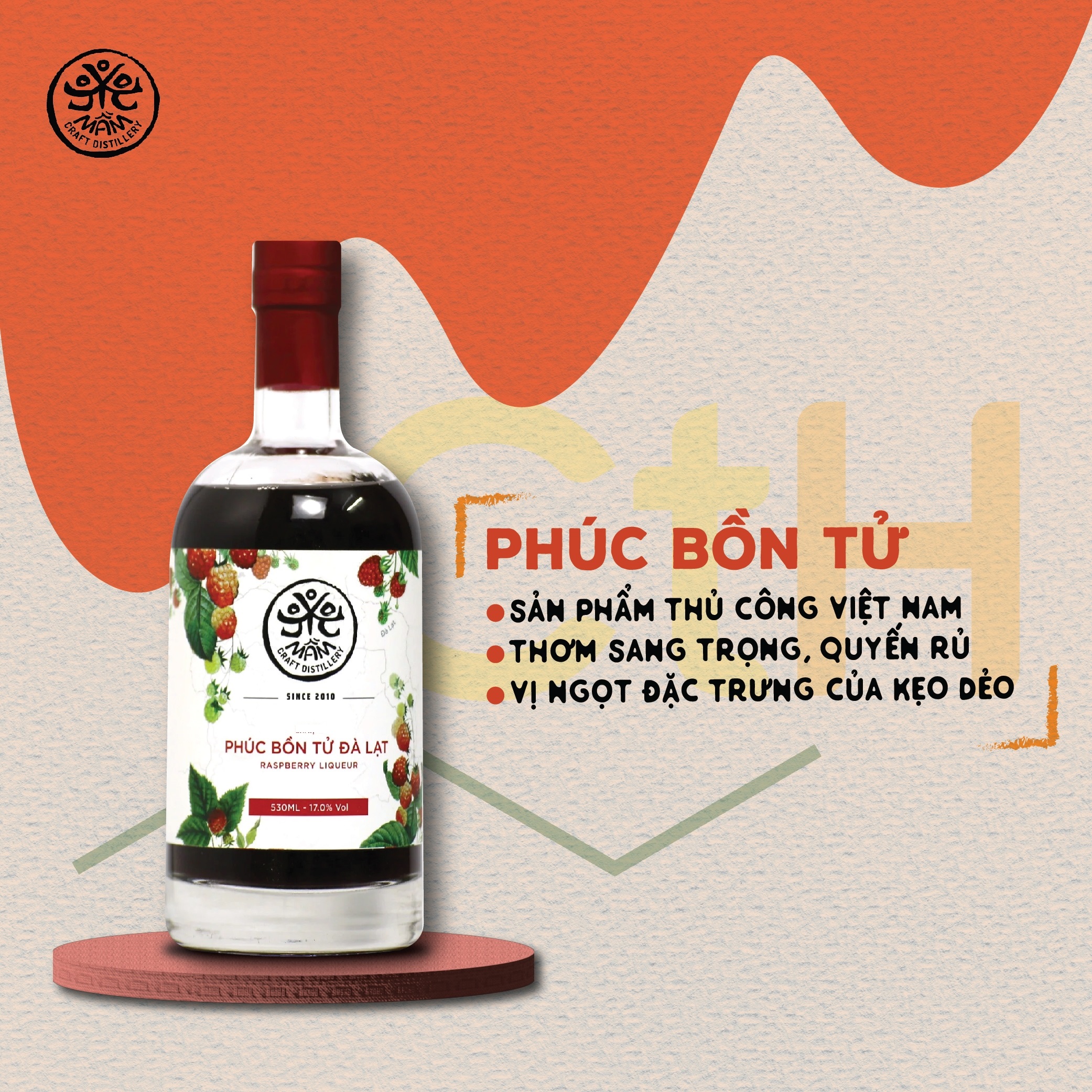 Phúc bồn tử nước hoa quả nhà mầm - chai 530ml