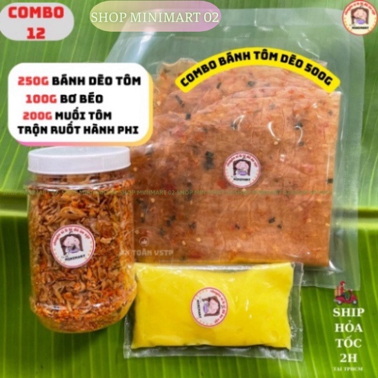 Combo Bánh Tráng Phơi Sương - Muối Tôm Hành Phi - Túi bơ béo Siêu Ngon - Ăn Là Mê - CB.A-09 - SHOP MINIMART 02