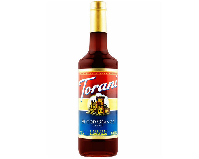 Siro torani chai thủy tinh cam đỏ chai 750ml