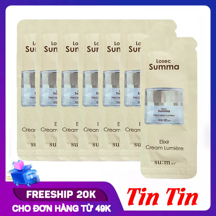 Combo 40 gói kem dưỡng tái sinh da, trắng da su:m37 losecsumma elixir cream lumiere 1mlx20