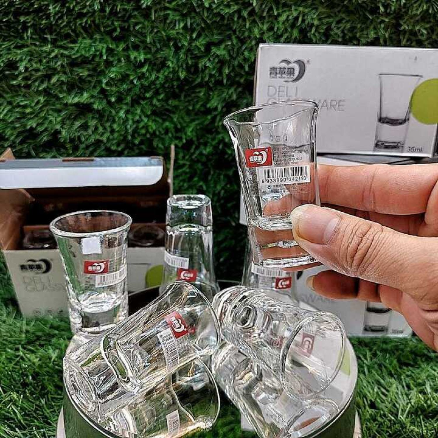 Bộ ly uống rượυ nhỏ 35ml cao cấp deli glassware thủy tinh đế dày