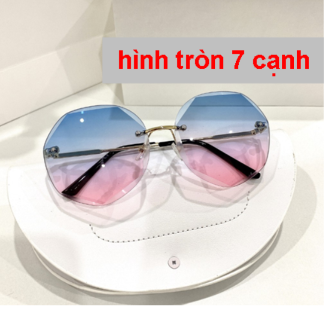 [HCM]Kính Mát Nữ 7 GócThời Trang Cá Tính Tròng Không Viền Sang Chảnh