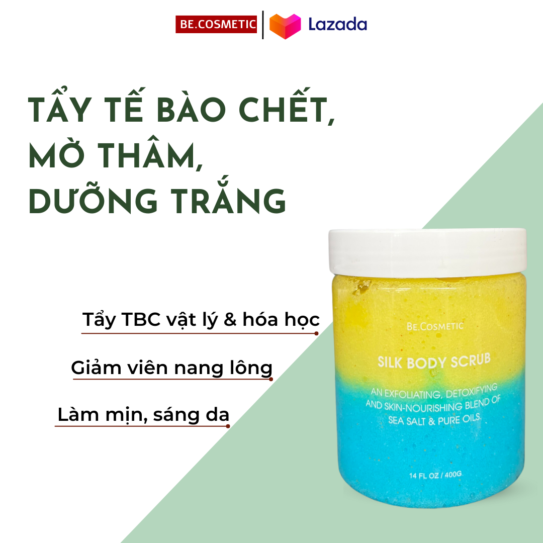 Tẩy tế bào chết mờ thâm mông, nách, bẹn Becosmetic dưỡng trắng da giảm mụn AHA BHA 120g-400g