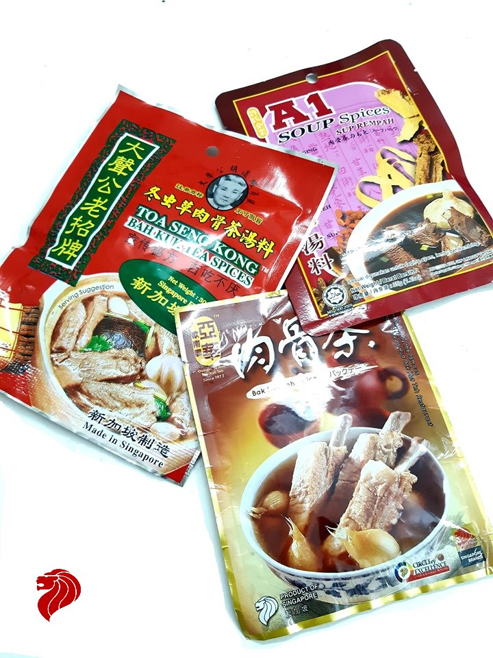 [HCM]Combo 3 gói gia vị Bak Kut Teh SIngapore: A1 YAHWA & TOA SENG KONG