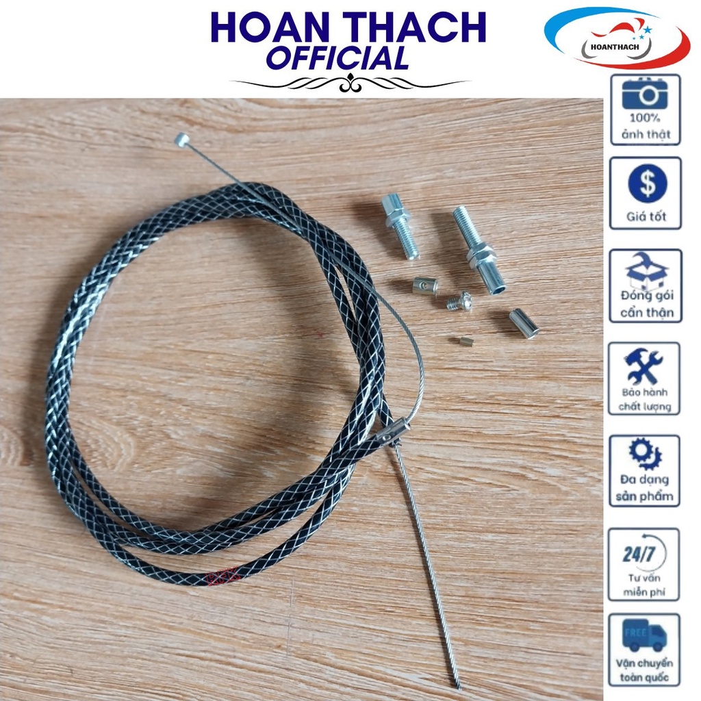 Dây ga dây côn thái dài 2m gắn xe máy màu xám đen.