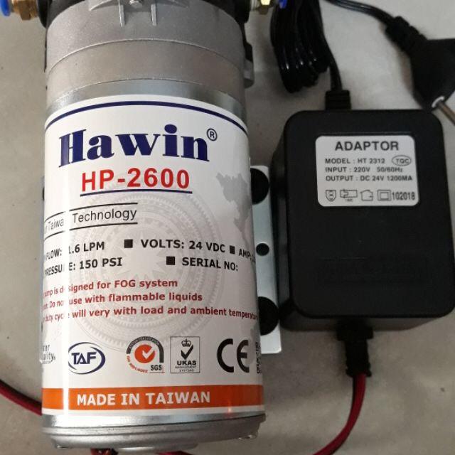 Bơm phun sương áp lực hawin hp2600 dài loan