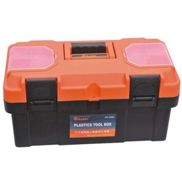 Thùng đồ nghề vỏ nhựa, đáy sắt asaki ak-9966