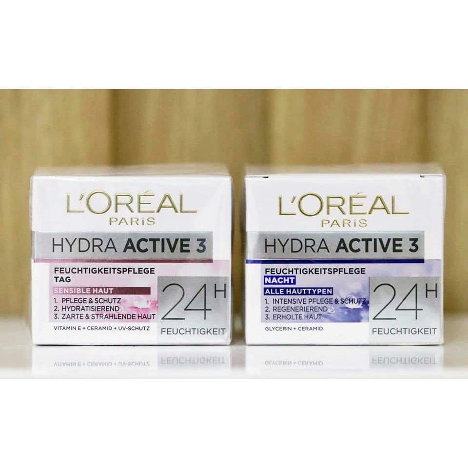 Kem Dưỡng Da Loreal Hydra Active 3 Ngày và Đêm