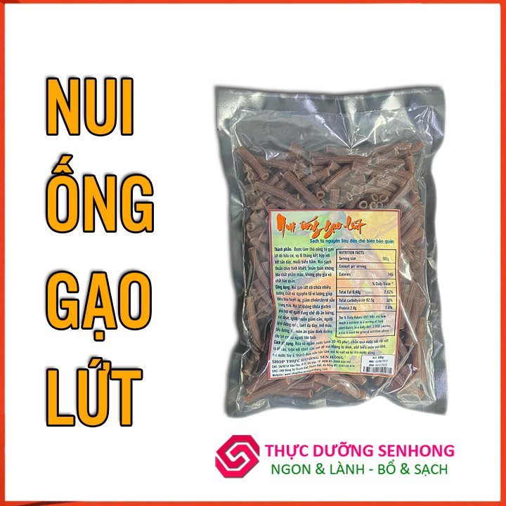 Nui Gạo Lứt (500gr) Nui sạch, thuần chay tinh khiết không hóa chất phẩm màu