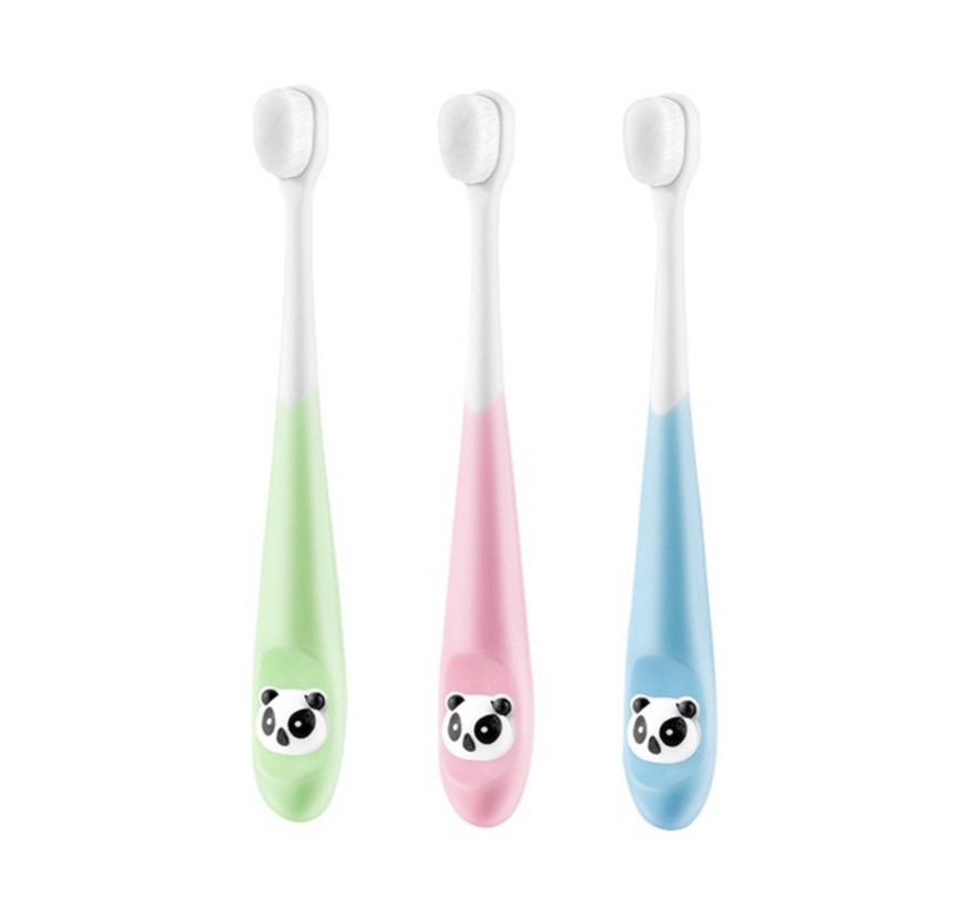 BÀN CHẢI ĐÁNH RĂNG CHO BÉ BẰNG SỢI TƠ, LÔNG MỀM, KHÔNG GÂY ĐAU NỨU, ICON GẤU
