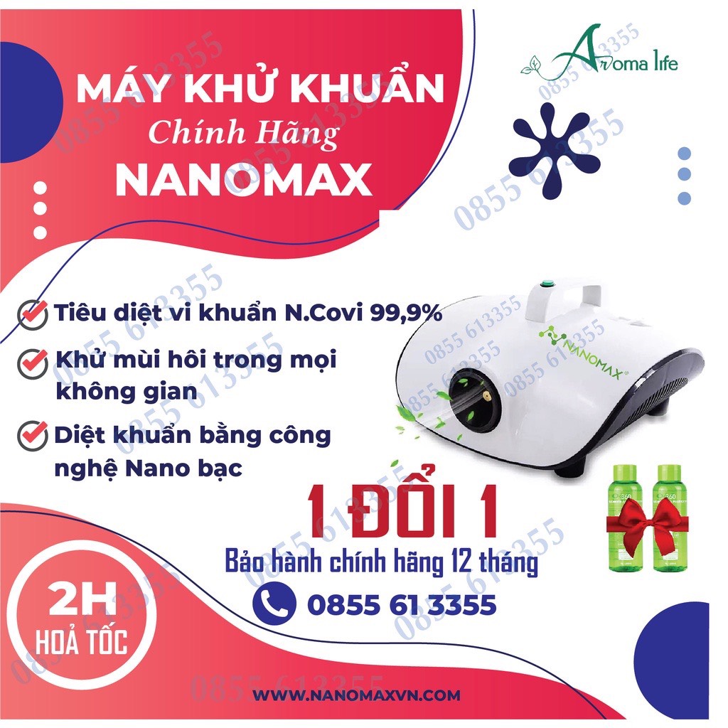 Máy khử khuẩn Nano bạc, diệt mọi vi khuẩn loại trừ ẩm mốc dùng cho xe hơi, nhà hàng