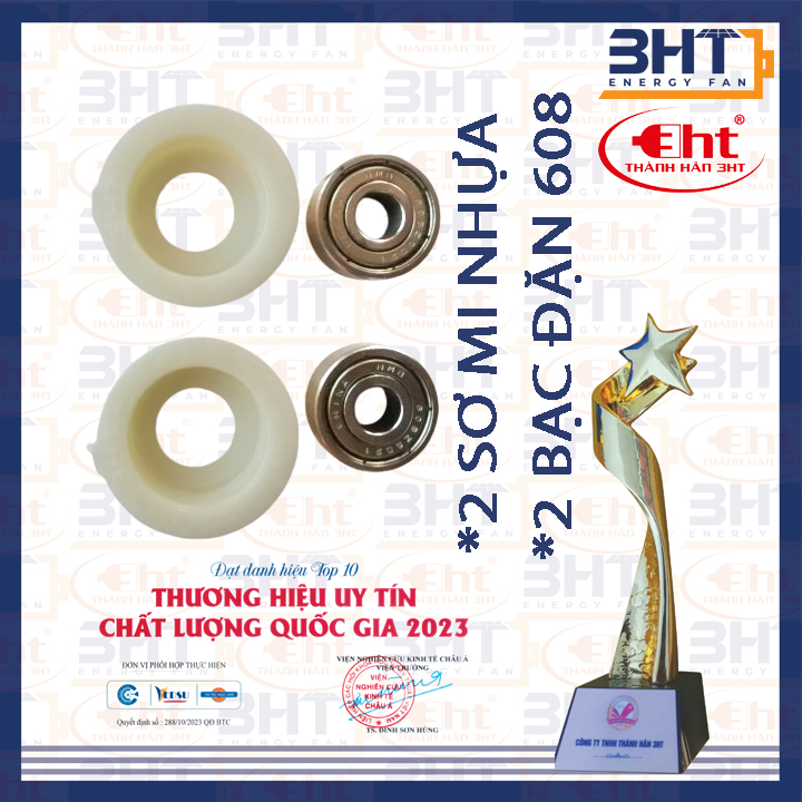 1 cặp sơ mi ép bạc đạn 608 cho moter
