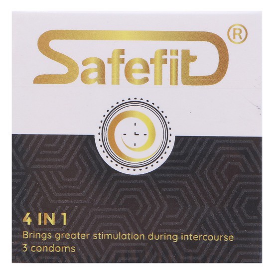 Bao cao su safefit 4 in 1 hộp 3 cái