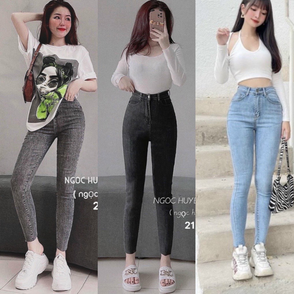 Quần jeans nữ big size vnxk cao cấp từ 31 đến 35 - tcshopjean 55 đến 95 kg