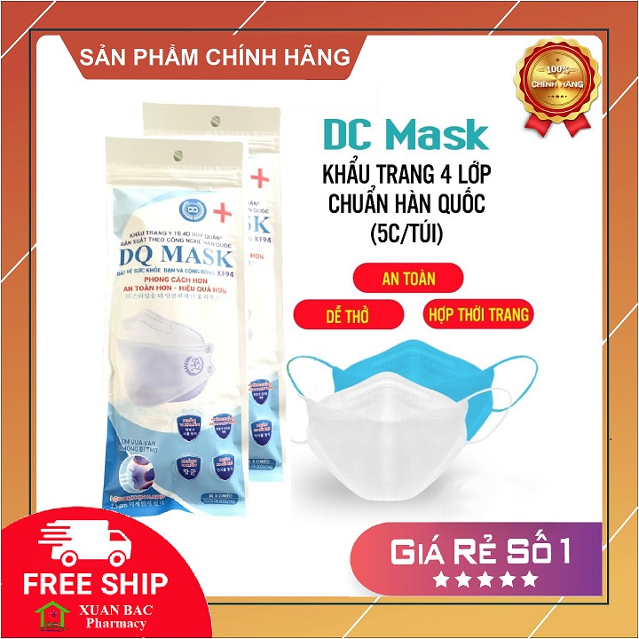 ✅[CHÍNH HÃNG] Khẩu trang 4D Mask KF94 DQ khẩu trang kf94 hàn quốc 4 lớp kháng khuẩn chống giọt bắn Duy Quân