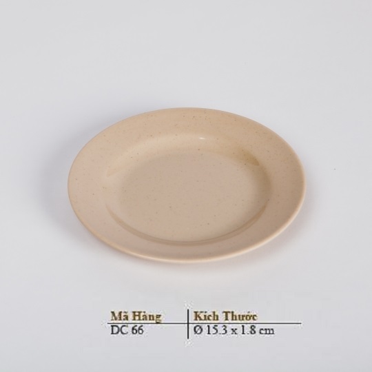 Đĩa lót chén bằng nhựa phíp - Đĩa nhựa melamine Fataco DC 66 - Màu nâu