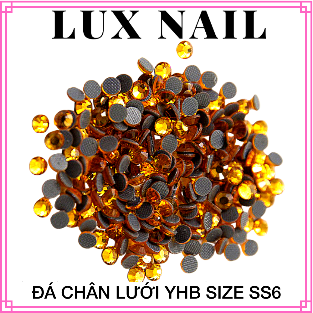 Đá chân keo YHB chân lưới 500 viên lẻ size ss6 2.0mm trang trí móng, gắn đính đá móng tay móng chân cao cấp, đá khối đính nail cao cấp