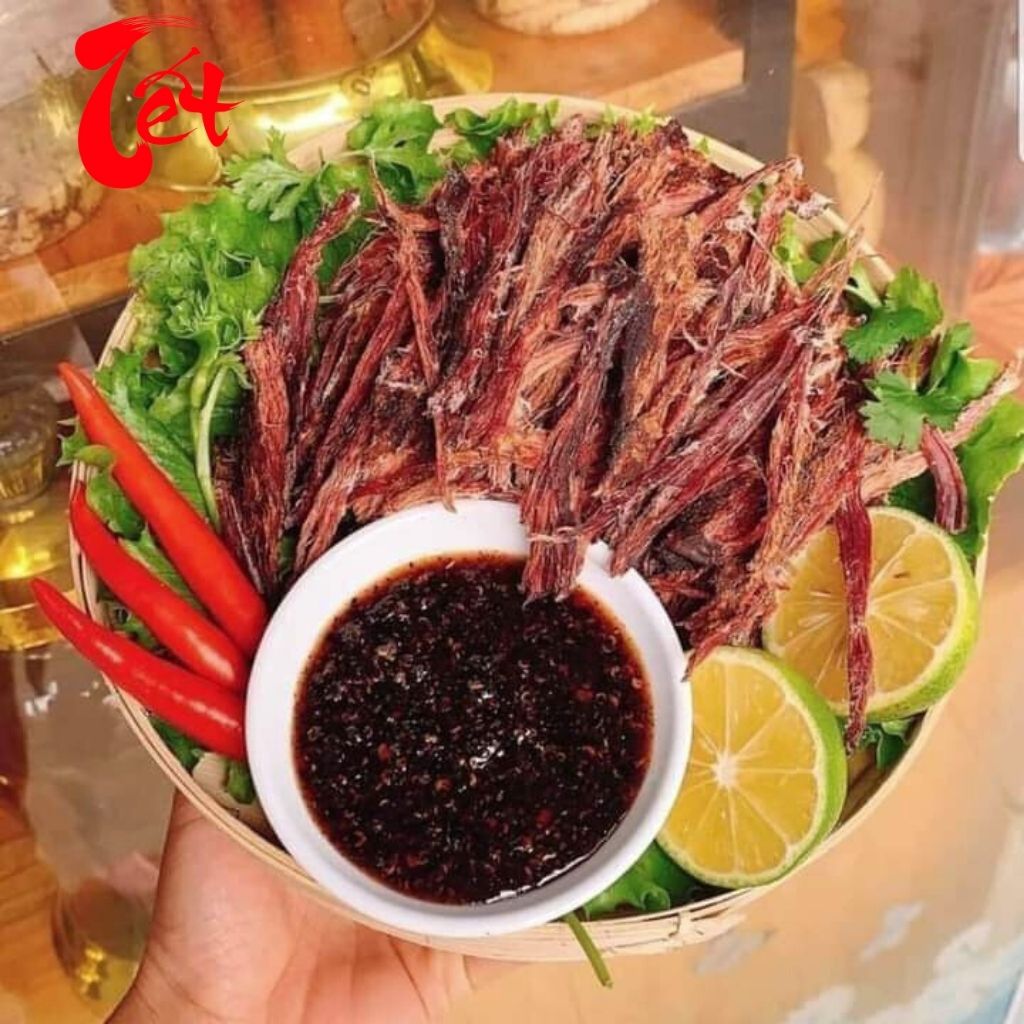 Thịt trâu gác bếp và bò gác bếp combo 1kg tặng kèm chẩm chéo