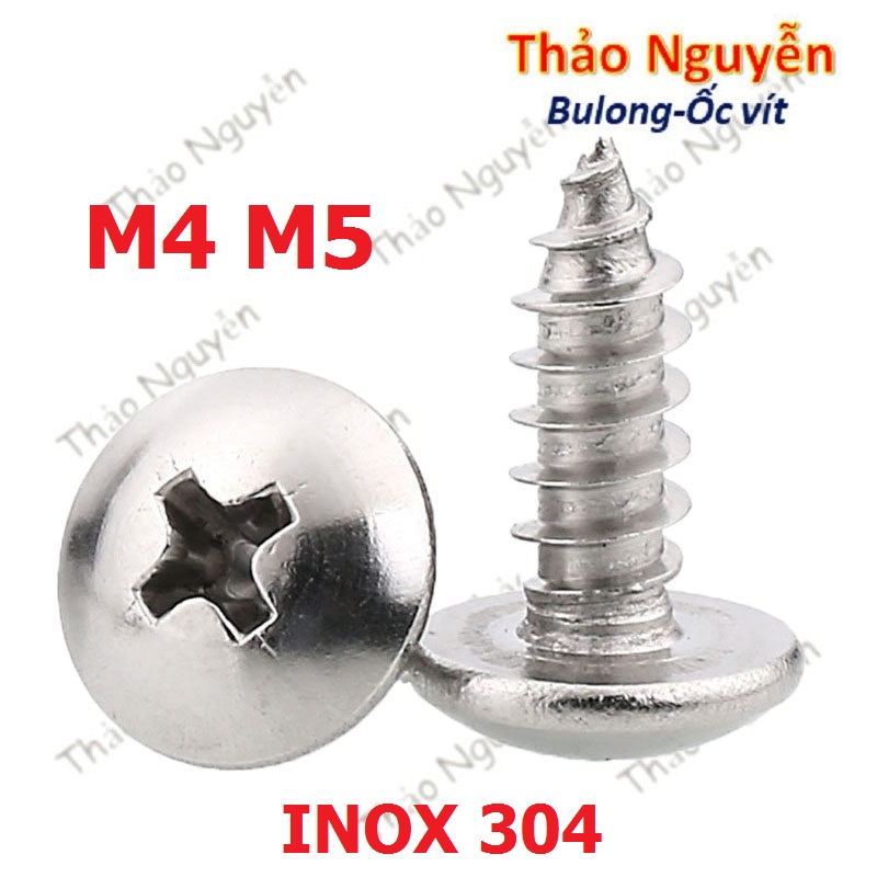 Vít inox 304 bắn gỗ đầu dù size m3 m4 m5