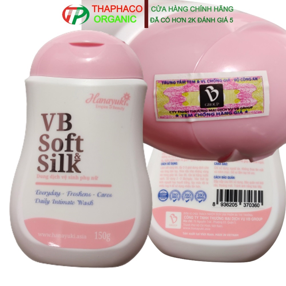 Đ-VB Soft Silk - Dung dịch Vệ Sinh Hanayuki Hồng Chai 150gr