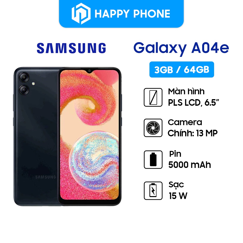 Điện Thoại Samsung Galaxy A04e -  Hàng Chính Hãng, Bảo Hành 12 Tháng, Mới 100%