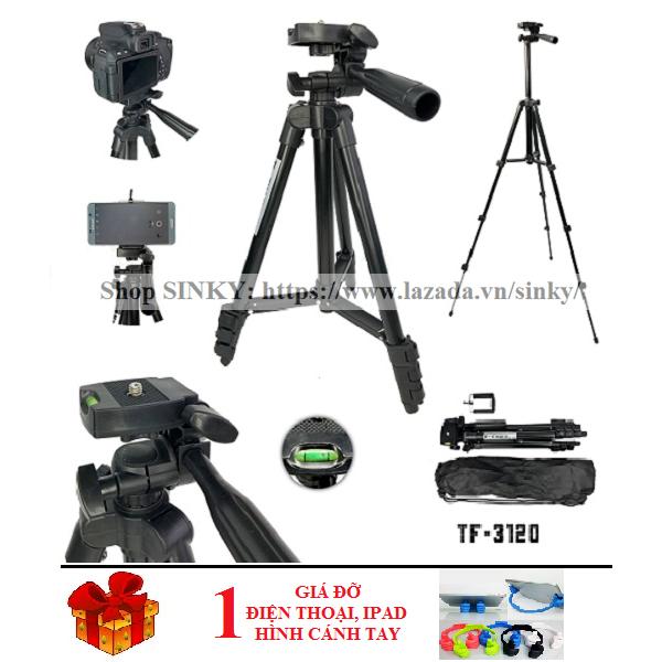 Chân đế chụp hình Tripod 3120 + Tặng giá đỡ điện thoại ngẫu nhiên