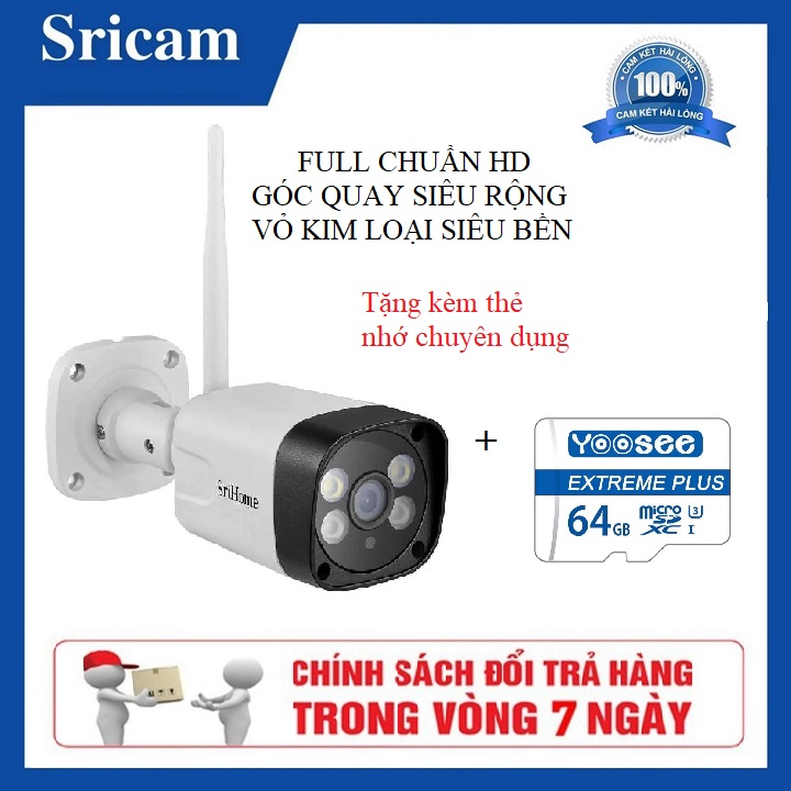 Camera IP Wifi Srihome SH-035 giám sát ngoài trời siêu nét