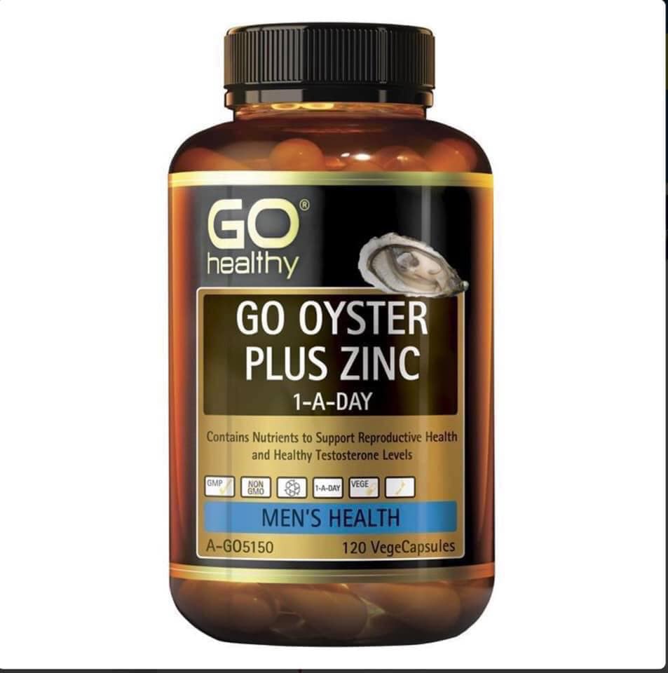 Tinh chất Hàu Oyster plus ZinC - Go Healthy (120 viên) - tăng cường sức khỏe nam giới
