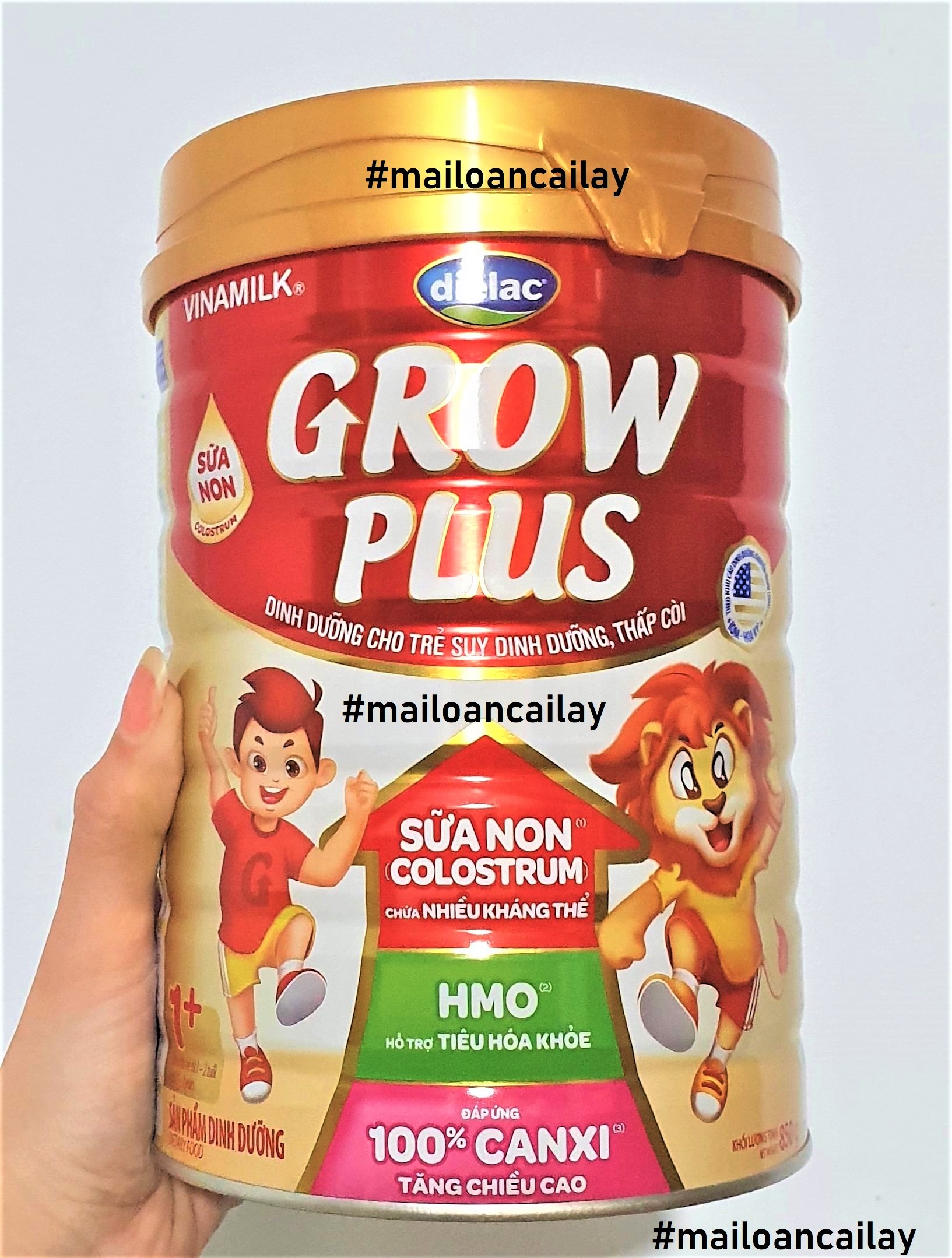 Sữa bột dielac growplus 1+ 2+ cho trẻ dinh dưỡng thấp còi 900g