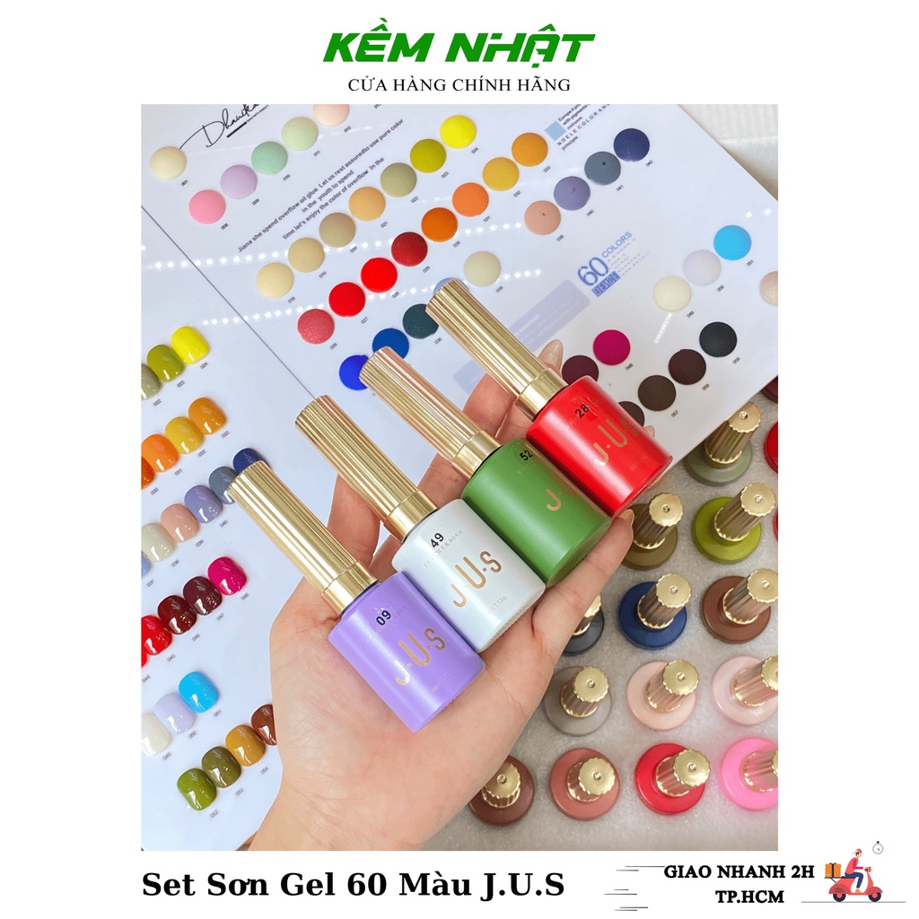 Set sơn gel 60 màu j.u.s - tặng kèm base, top và bảng màu