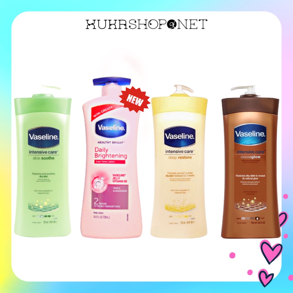 Sữa dưỡng thể vaseline lotion giúp làm trắng dưỡng ẩm cho da chăm sóc toàn diện 725ml