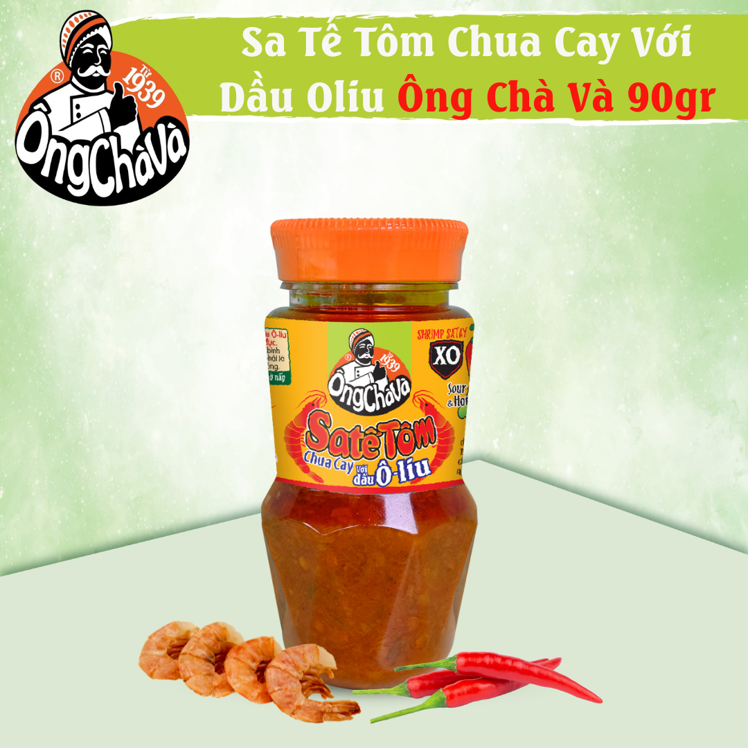 Sa tế tôm chua cay với dầu ô-liu ông chà và 90g