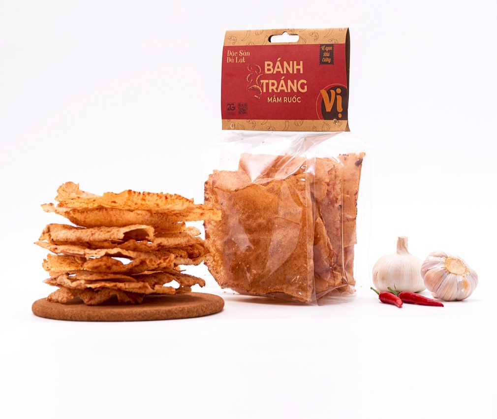 Bánh tráng mắm ruốc vị - đặc sản đơn dương - đà lạt - `túi 125g