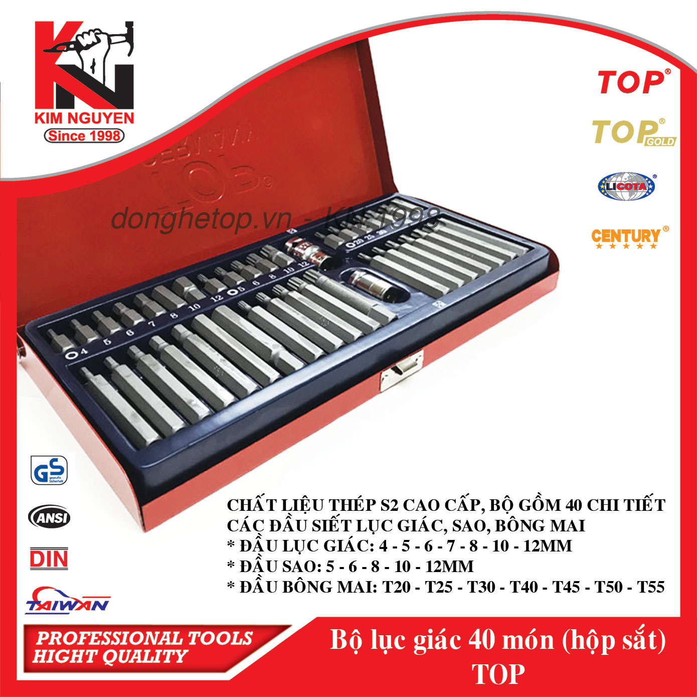 Bộ lục giác cao cấp Top 40 món hàng chính hãng