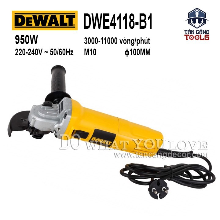 Máy mài góc 100 mm dewalt dwe4118-b1 950w