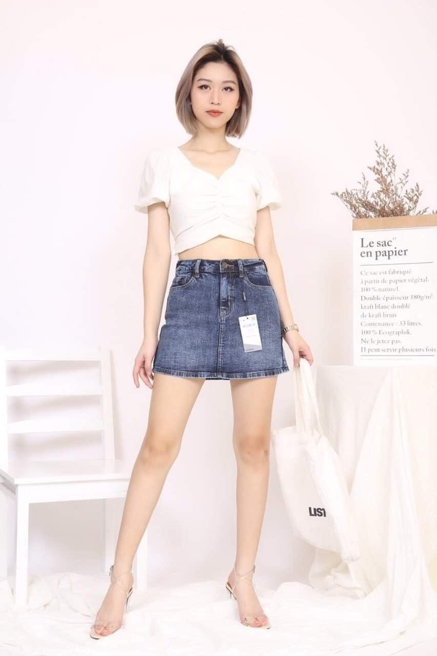 [HCM]Quần Jean Xooc Giả Chân Váy Jean Thời Trang Hot Tread, Hàng Việt Nam Xuất Khẩu Cao Cấp CT JEANS Việt Nam Cami Boutique - Chuyên Hàng Hiệu Jeans Nữ, Quần xọt Jean giả váy
