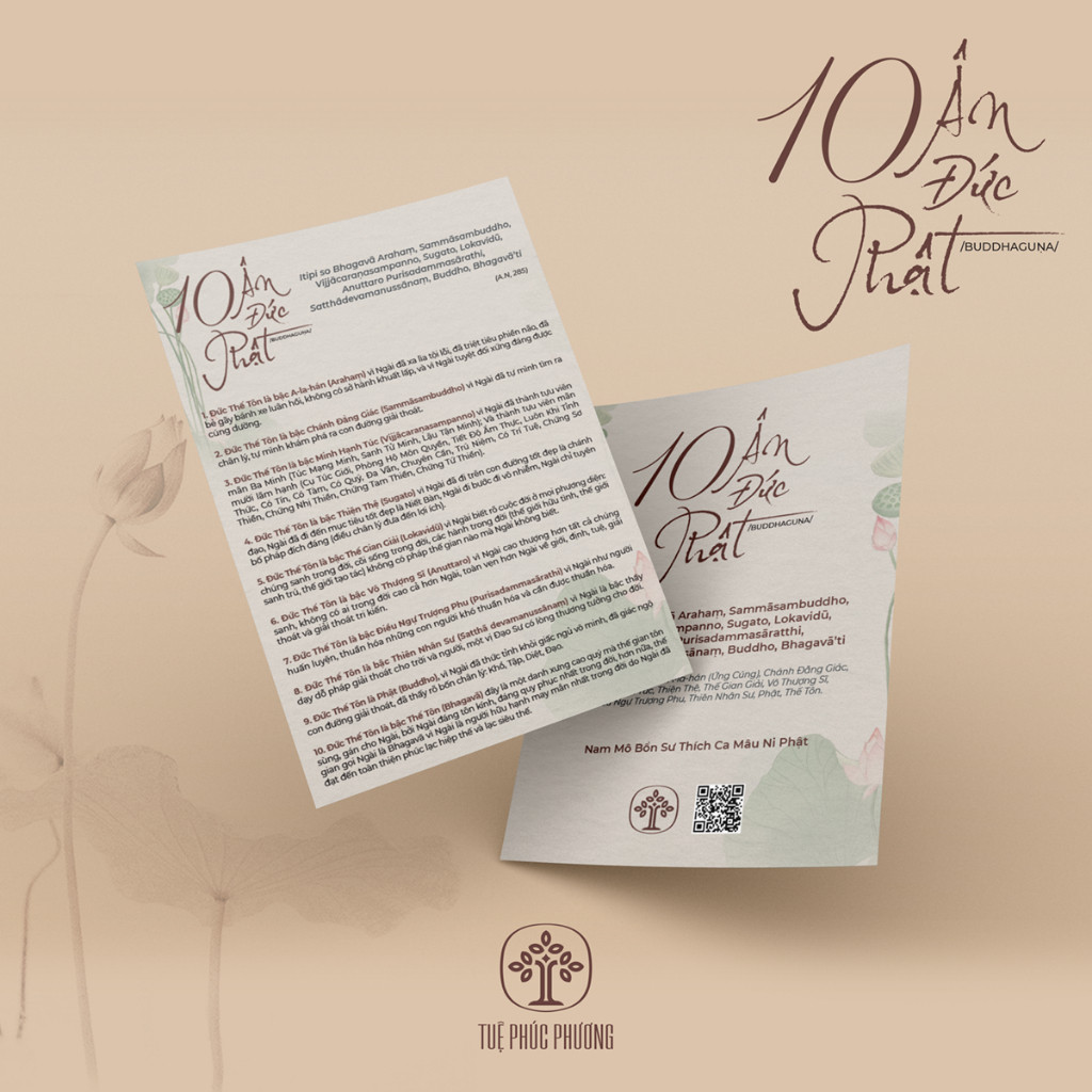 Tờ 10 ân đức phật