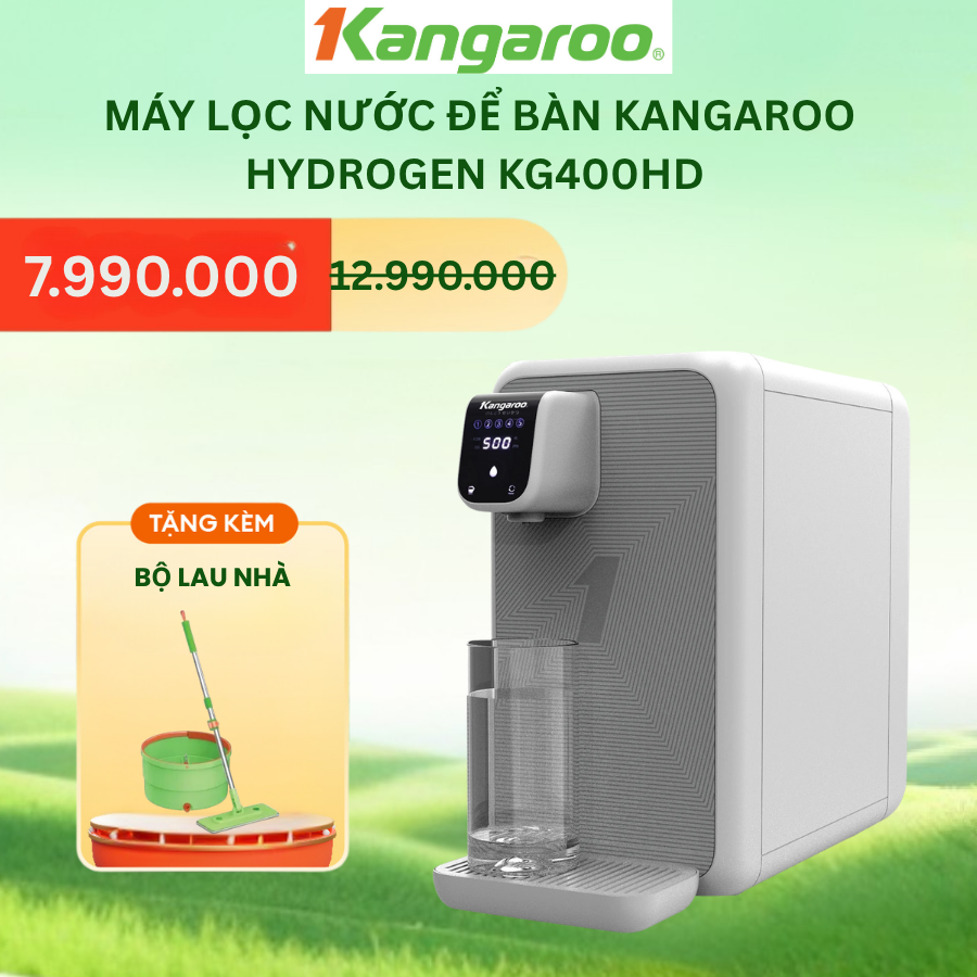[LẮP ĐẶT MIỄN PHÍ] Máy lọc nước để bàn Kangaroo Hydrogen KG400HD