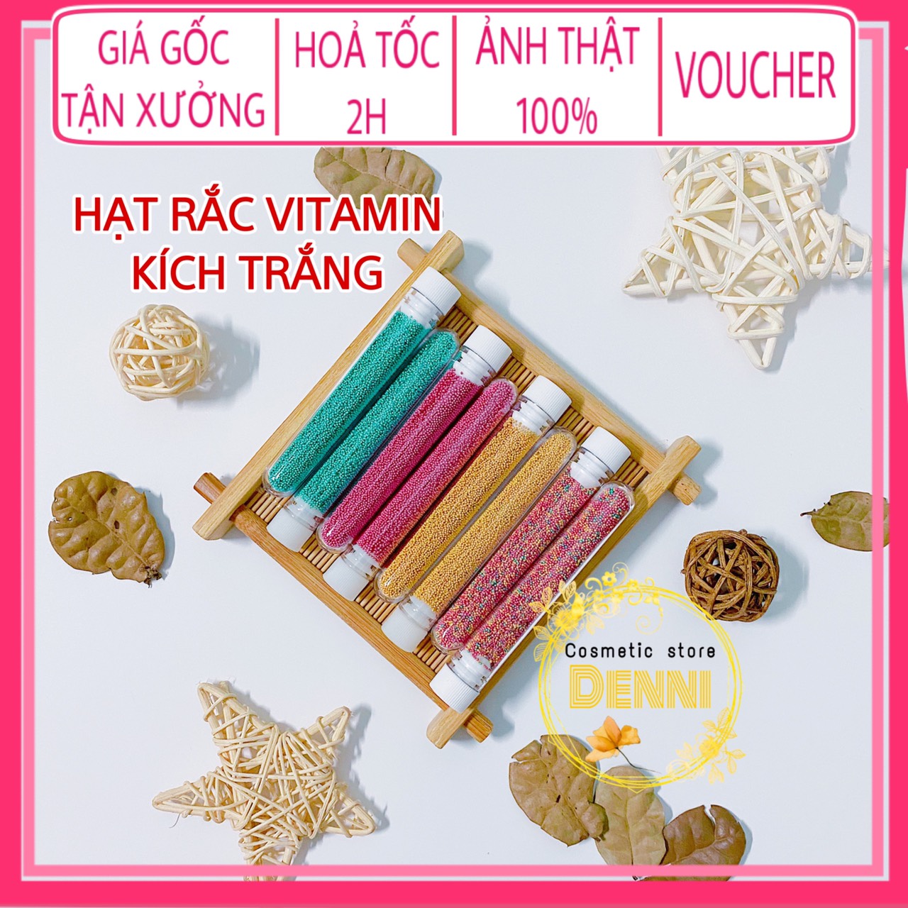 Lẻ ống hạt rắc kem vitamin kích trắng