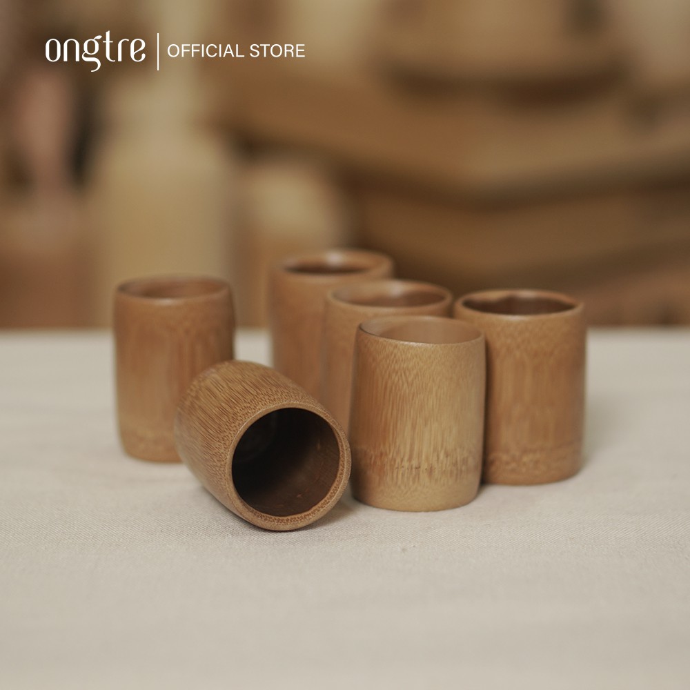 Bộ 6 chén trà bằng tre | ongtre