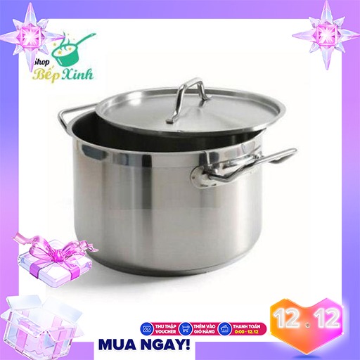 Nồi luộc gà 3 đáy bếp từ,inox 430 FiveStar Standard 32cm nắp inox.Tặng 1 vá canh - Thương hiệu Five Star – Việt Nam, sản xuất tại Việt Nam.